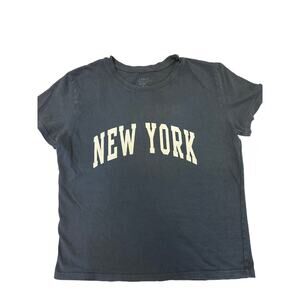 J Galt Brandy Melville New York Tshirt Navy Blue One Size